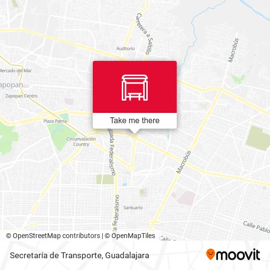 Secretaría de Transporte map