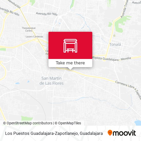 Los Puestos Guadalajara-Zapotlanejo map