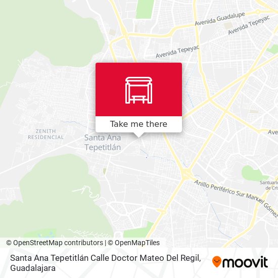 Santa Ana Tepetitlán Calle Doctor Mateo Del Regil map