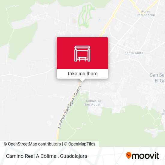 Camino Real A Colima map