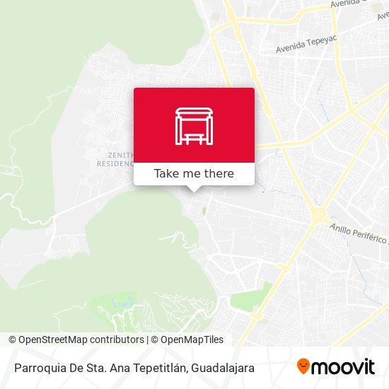 Mapa de Parroquia De Sta. Ana Tepetitlán