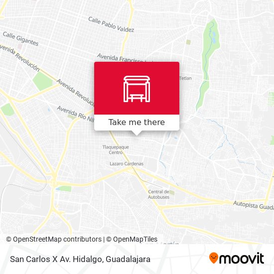 Mapa de San Carlos X Av. Hidalgo