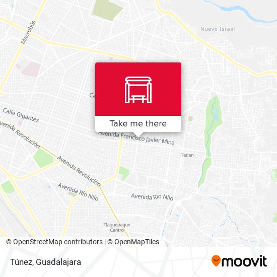 Mapa de Túnez