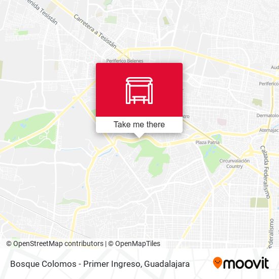 Mapa de Bosque Colomos - Primer Ingreso