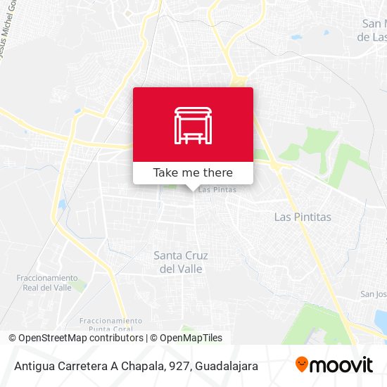 Mapa de Antigua Carretera A Chapala, 927