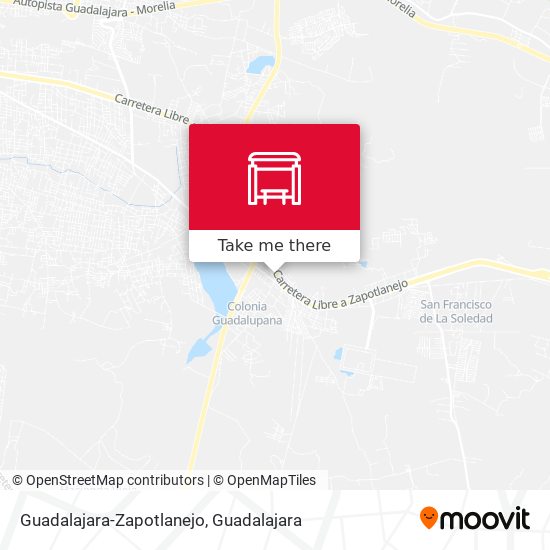 Guadalajara-Zapotlanejo map
