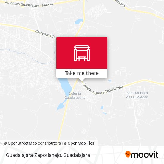 Guadalajara-Zapotlanejo map
