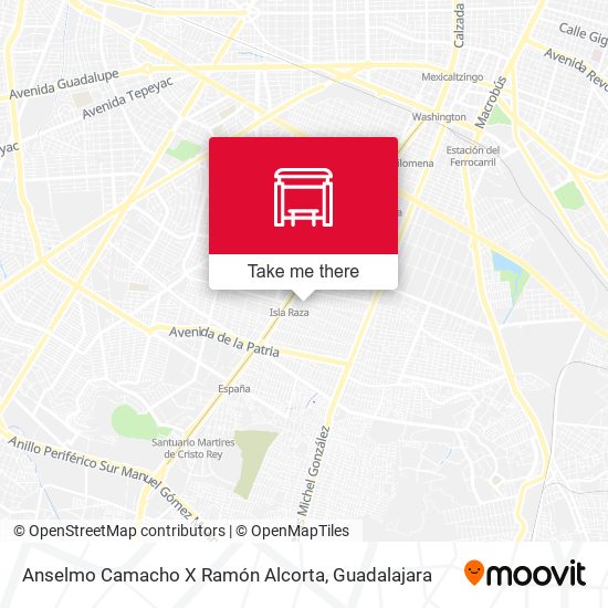 Anselmo Camacho X Ramón Alcorta map