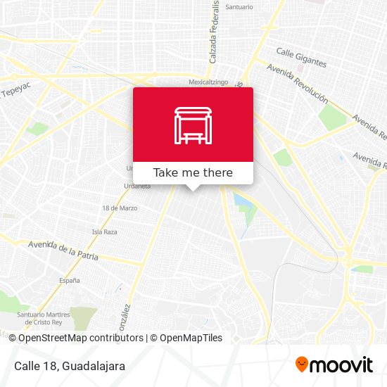 Calle 18 map