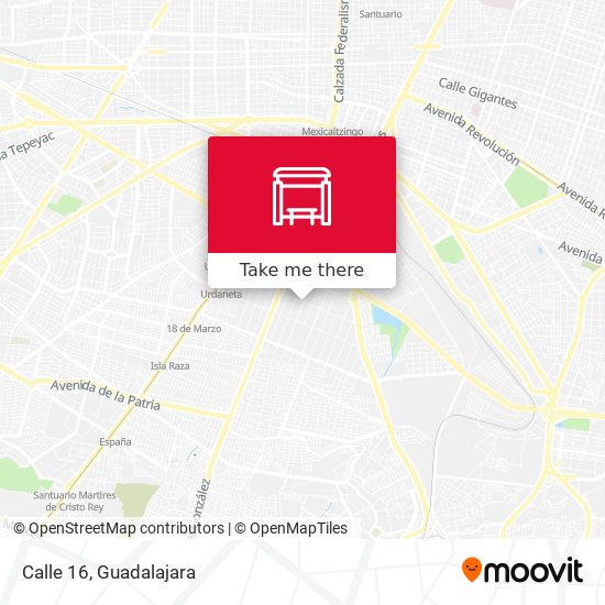 Calle 16 map