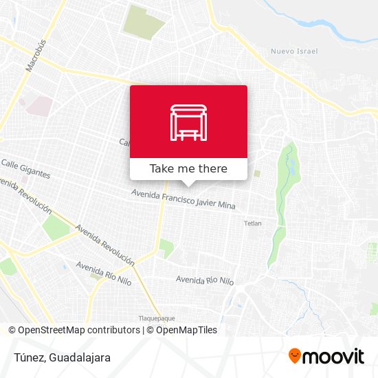 Mapa de Túnez