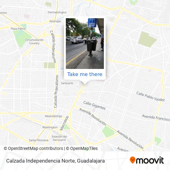 Calzada Independencia Norte map