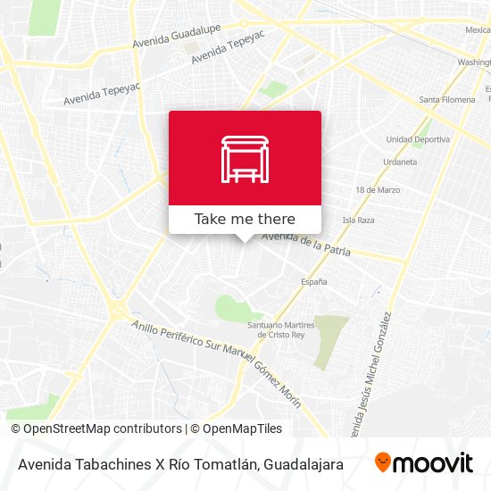 Mapa de Avenida Tabachines X Río Tomatlán
