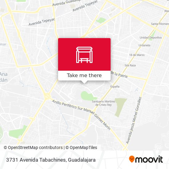 Mapa de 3731 Avenida Tabachines