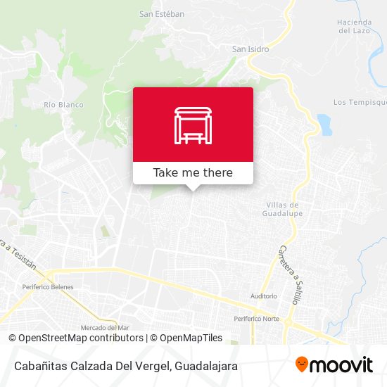 Cabañitas Calzada Del Vergel map