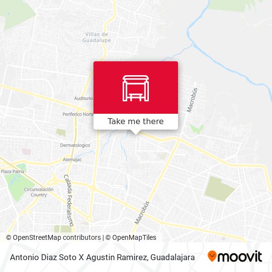 Mapa de Antonio Diaz Soto X Agustin Ramirez