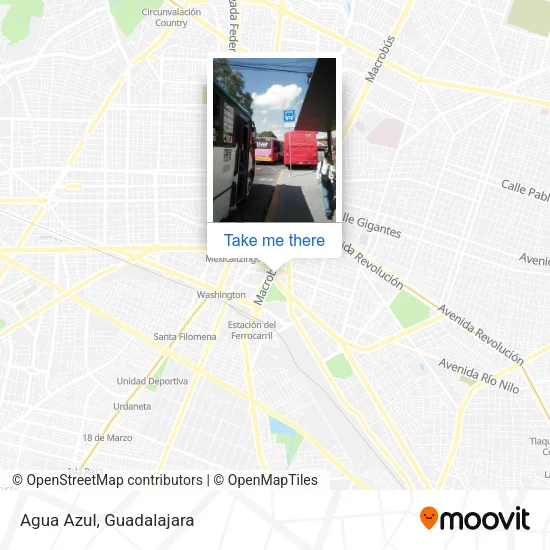 Mapa de Agua Azul