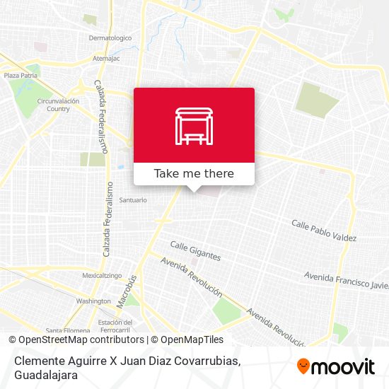 Clemente Aguirre X Juan Diaz Covarrubias map