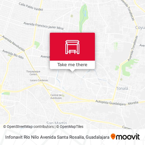 Infonavit Río Nilo Avenida Santa Rosalía map
