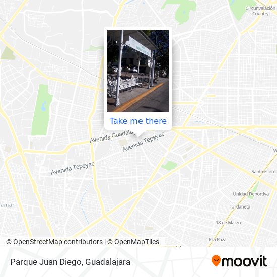 Mapa de Parque Juan Diego