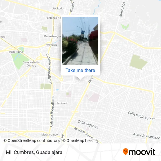 Mil Cumbres map