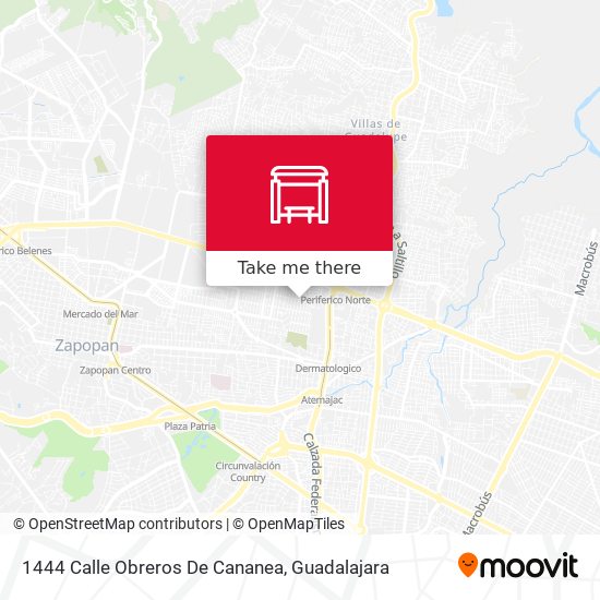 1444 Calle Obreros De Cananea map