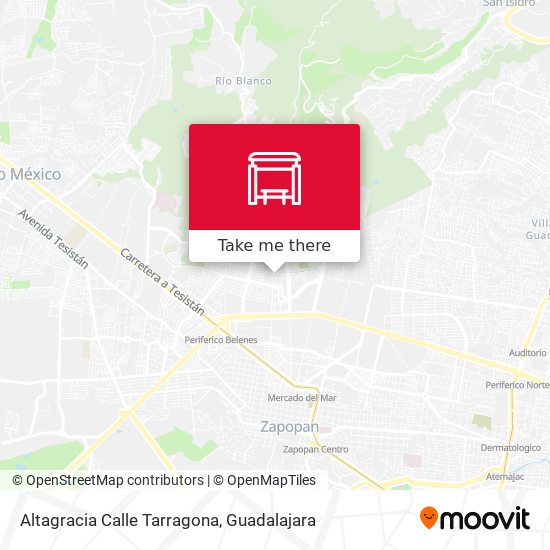 Mapa de Altagracia Calle Tarragona