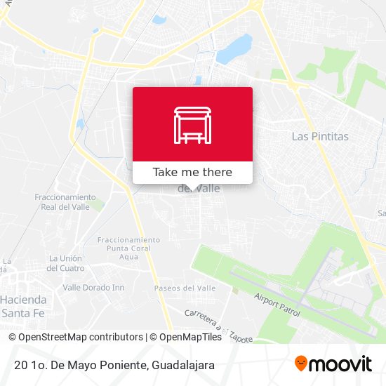 Mapa de 20 1o. De Mayo Poniente