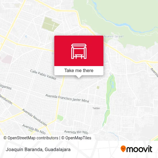 Joaquín Baranda parada - Rutas, horarios y tarifas