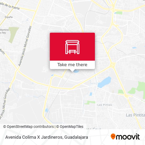 Avenida Colima X Jardineros map