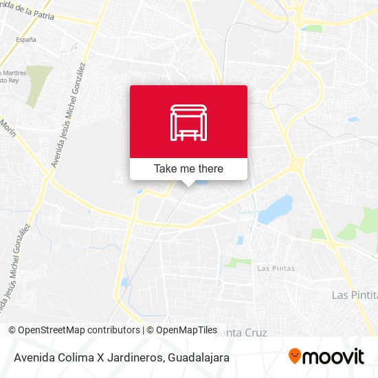 Avenida Colima X Jardineros map