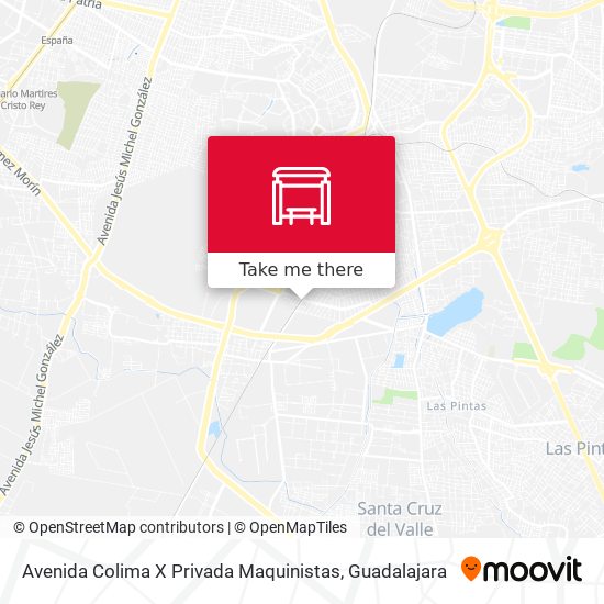 Mapa de Avenida Colima X Privada Maquinistas