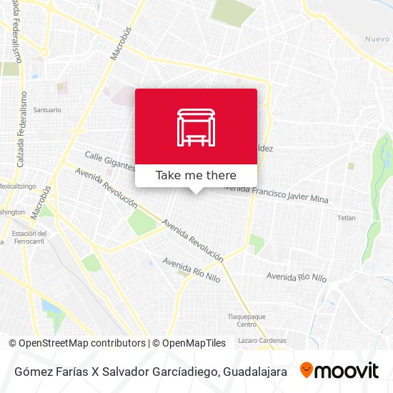Gómez Farías X Salvador Garcíadiego map