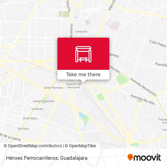 Héroes Ferrocarrileros map