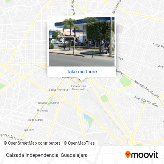 Calzada Independencia map
