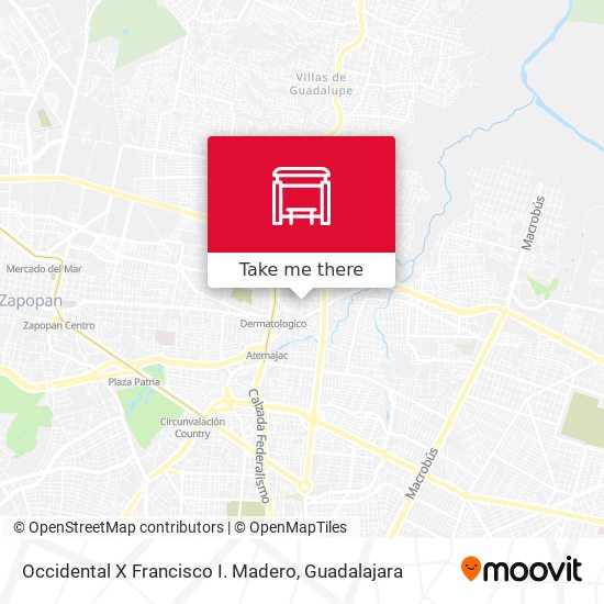 Occidental X Francisco I. Madero map