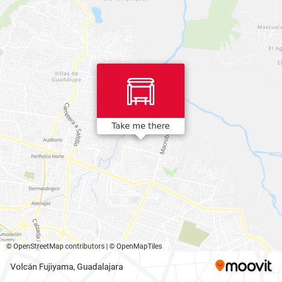 Volcán Fujiyama map