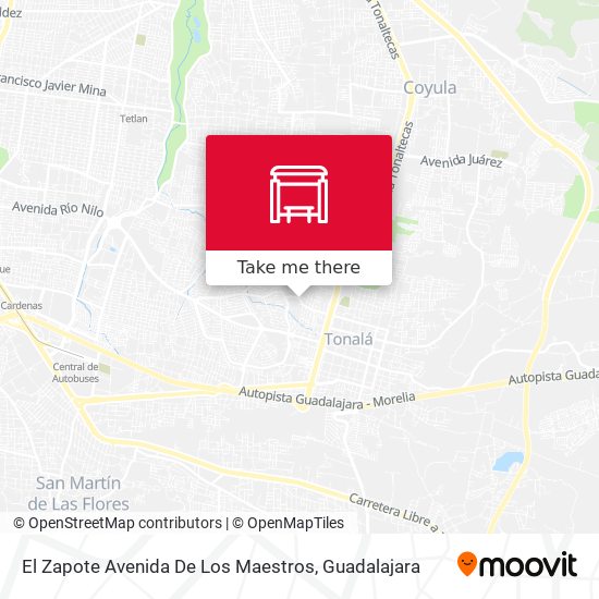 El Zapote Avenida De Los Maestros map