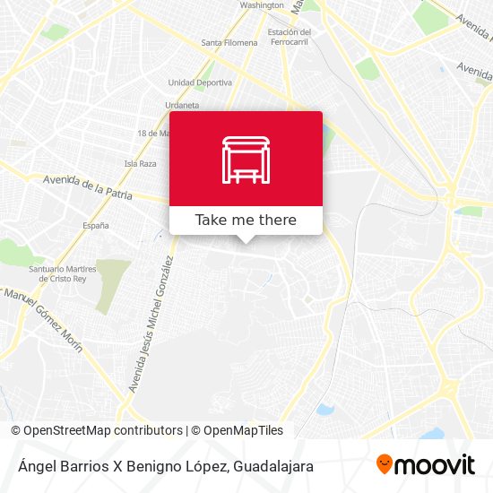 Ángel Barrios X Benigno López map