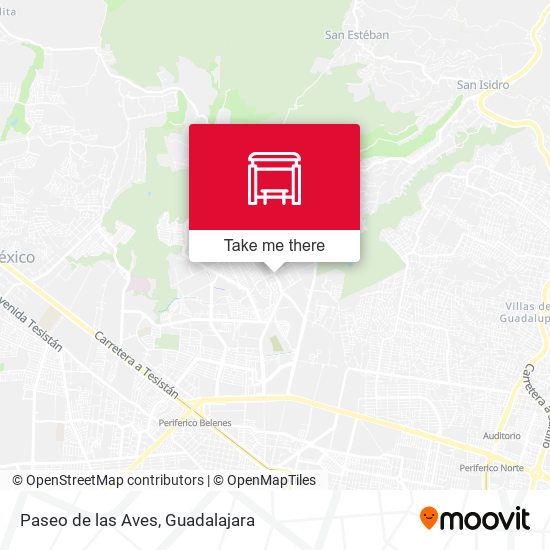 Paseo de las Aves map