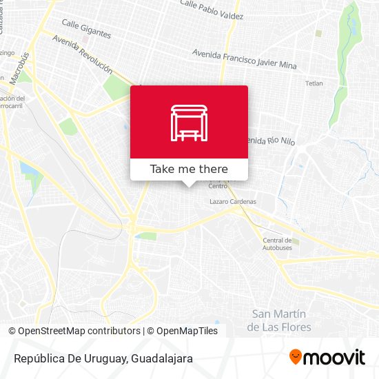 República De Uruguay map