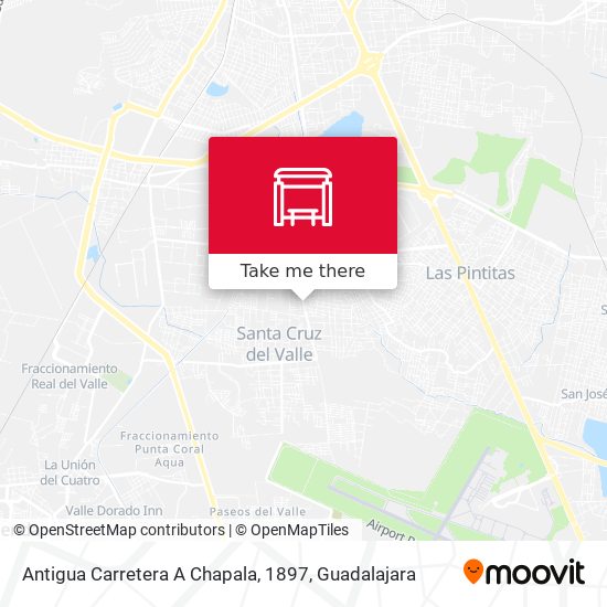 Mapa de Antigua Carretera A Chapala, 1897