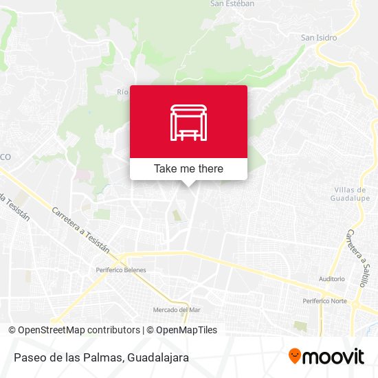 Mapa de Paseo de las Palmas