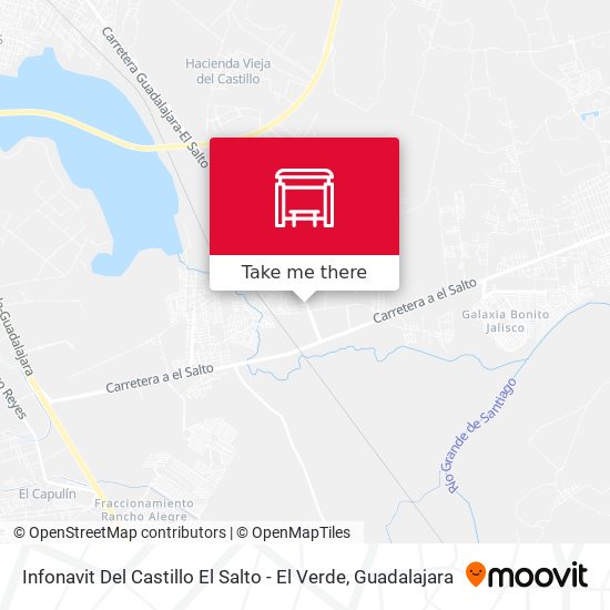 Mapa de Infonavit Del Castillo El Salto - El Verde