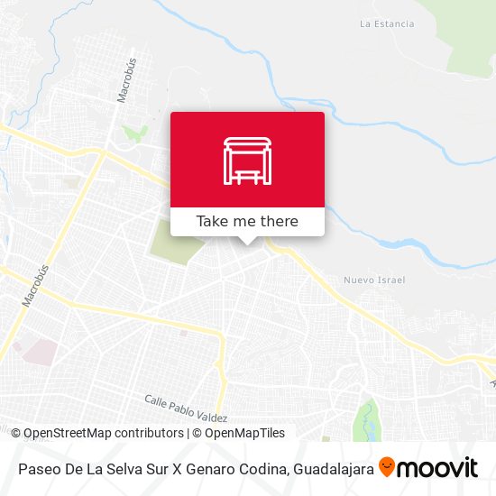 Mapa de Paseo De La Selva Sur X Genaro Codina