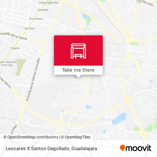 Leocares X Santos Degollado map