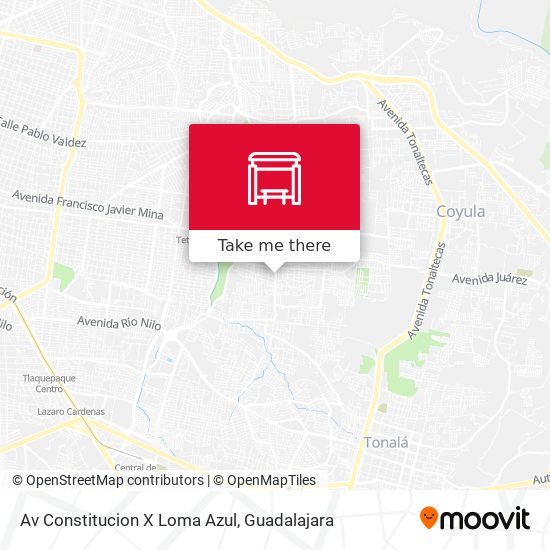Av Constitucion X Loma Azul map