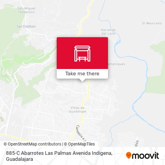 Mapa de 885-C Abarrotes Las Palmas Avenida Indigena