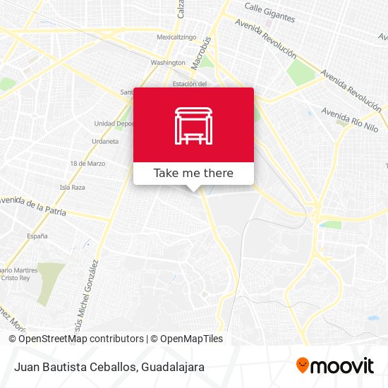 Juan Bautista Ceballos map