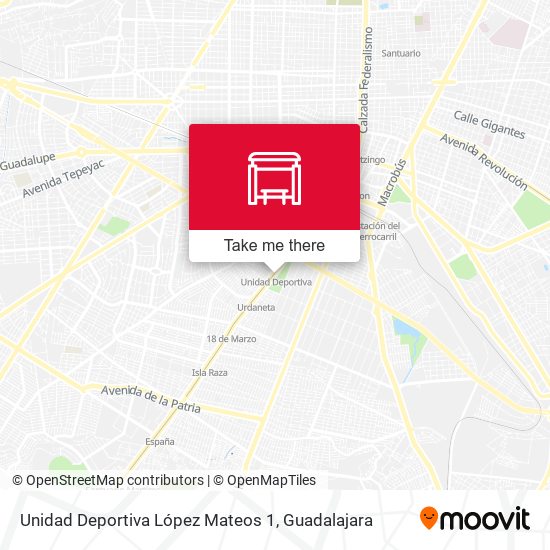 Mapa de Unidad Deportiva López Mateos 1